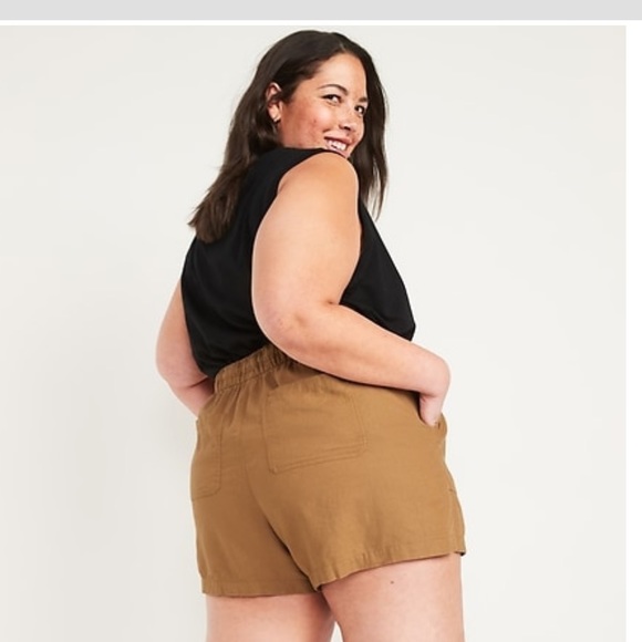 Plus size 30 Old Navy high waist linen blend short - Picture 5 of 5
